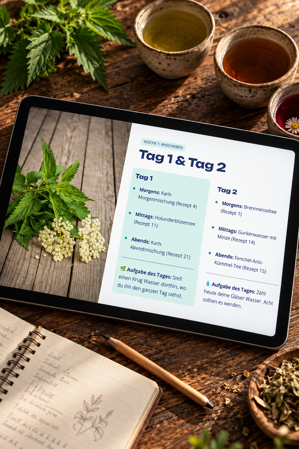Blick in den 14-Tage-Plan: Tag 1 und Tag 2